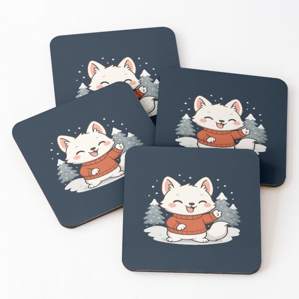 Item preview, Kawaii Arctic Fox in Snow very good for gift for christmas designed and sold by RyoSaeba90.