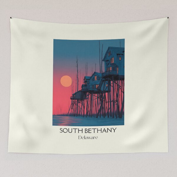 Item preview, South Bethany Delaware Stilts | Modern Beach House Poster designed and sold by TuncGK.