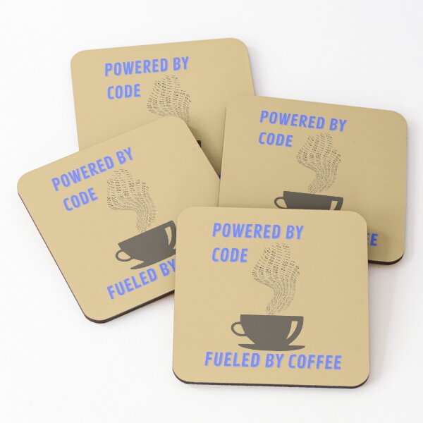 Item preview, Powered by code, fueled by coffee designed and sold by Chachipiluly.