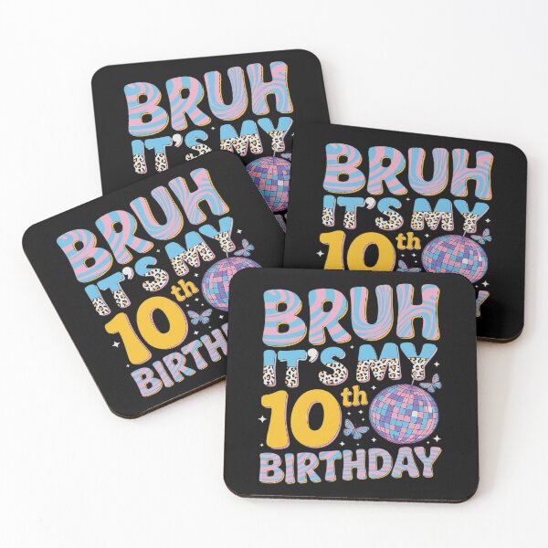 Item preview, Bruh It's My 10th Birthday Groovy 10 Year Old 10th Birthday  designed and sold by MonsterBuddiess.