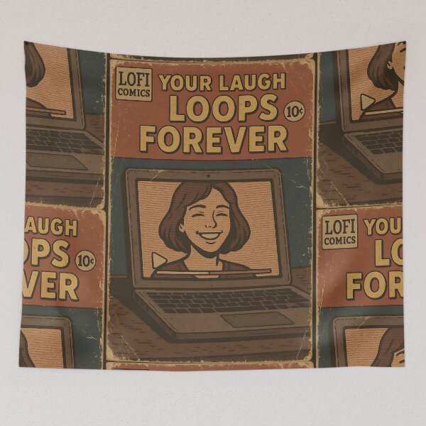 Item preview, Romantic Lofi: Your laugh loops forever designed and sold by bapupa.