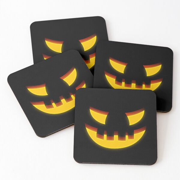 Item preview, Halloween Evil Smiley Pumpkin Face Four Teeth Creepy Jack-O’-Lantern Illustration designed and sold by MONTRIS.