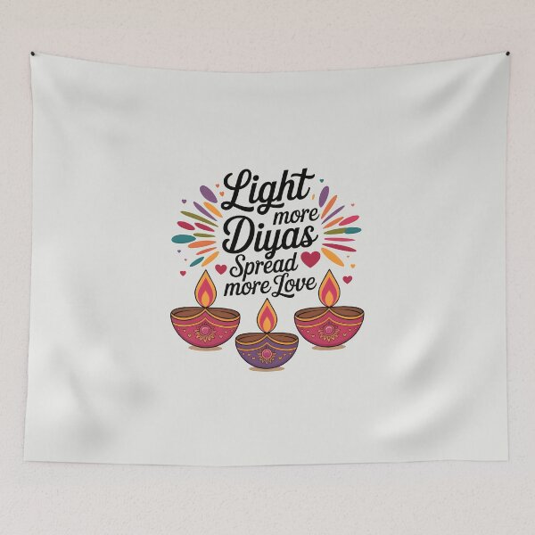Item preview, Light More Diyas Spread More Love – Heartfelt Diwali Design designed and sold by Jollys-ArtShop.