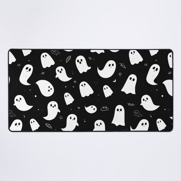 Item preview, Minimal Ghost Pattern – Cute Floating Ghosts on Black | Modern Monochrome Halloween Vector Design | Seamless Flat Repeat designed and sold by Windy-market.