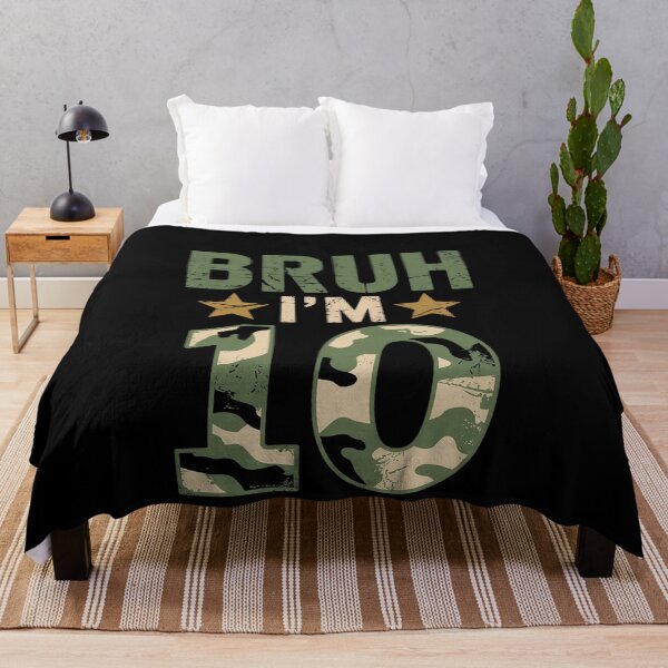 Item preview, Bruh It's My 10th Birthday I'm 10 Years Old Birthday Camo  designed and sold by MonsterBuddiess.