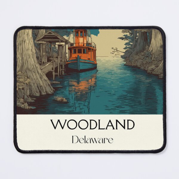Item preview, Woodland Delaware River Ferry | Nanticoke River Poster designed and sold by TuncGK.
