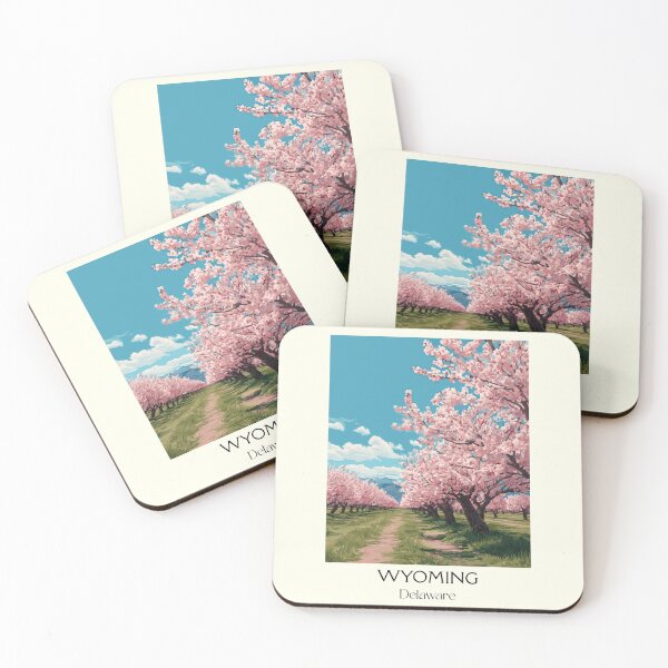 Item preview, Wyoming Delaware Cherry Blossoms | Spring Orchard Poster designed and sold by TuncGK.