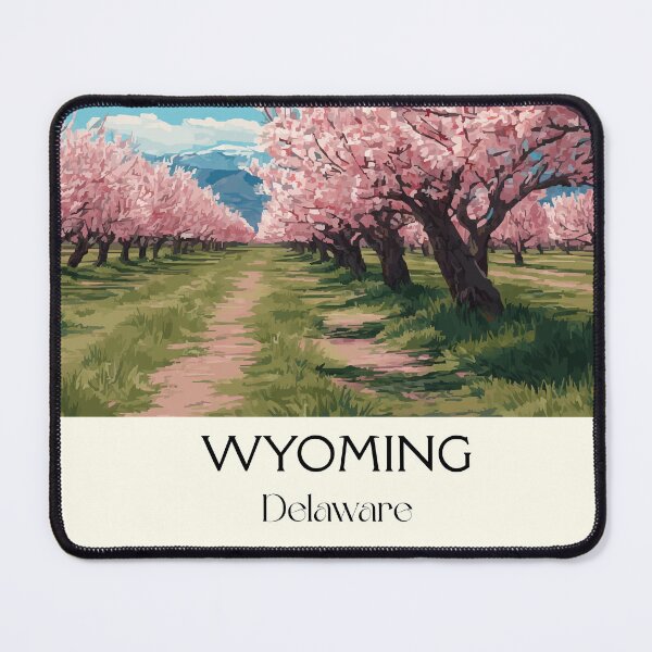 Item preview, Wyoming Delaware Cherry Blossoms | Spring Orchard Poster designed and sold by TuncGK.