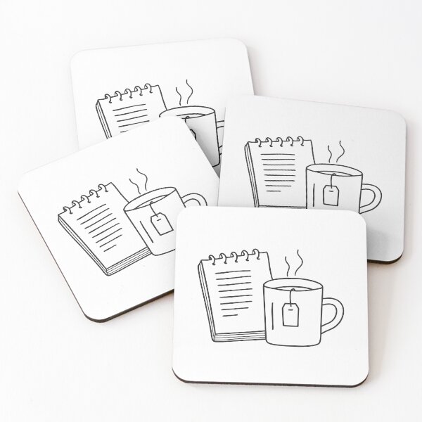 Item preview, A tea bag steeping in a mug near an open notebook designed and sold by rasagamastore.