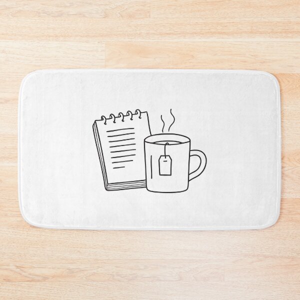 Item preview, A tea bag steeping in a mug near an open notebook designed and sold by rasagamastore.