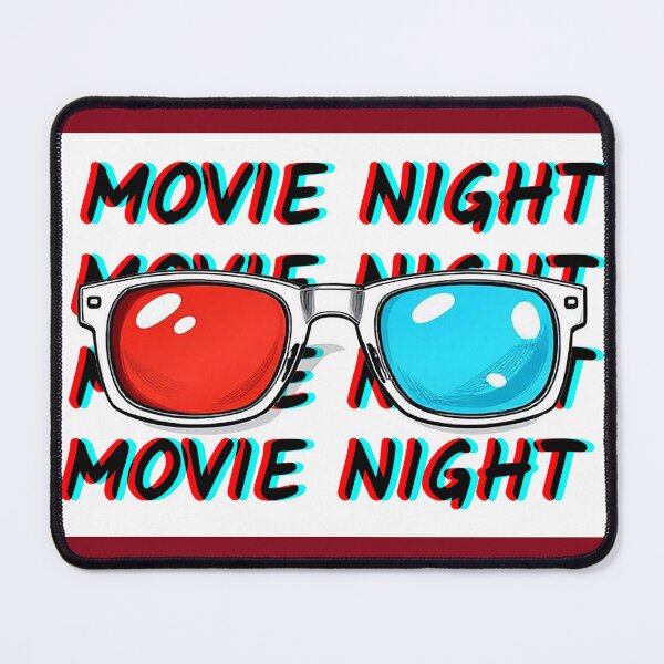 Item preview, RedCyan 3D glasses Movie Night Cool Graphic Text designed and sold by Designovas.