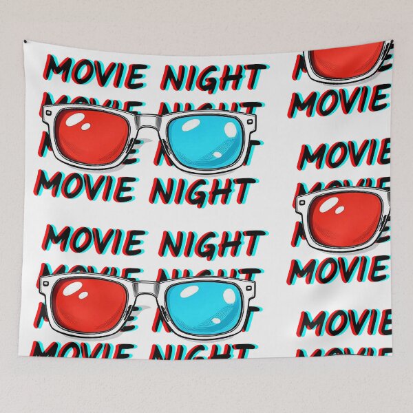 Item preview, RedCyan 3D glasses Movie Night Cool Graphic Text designed and sold by Designovas.