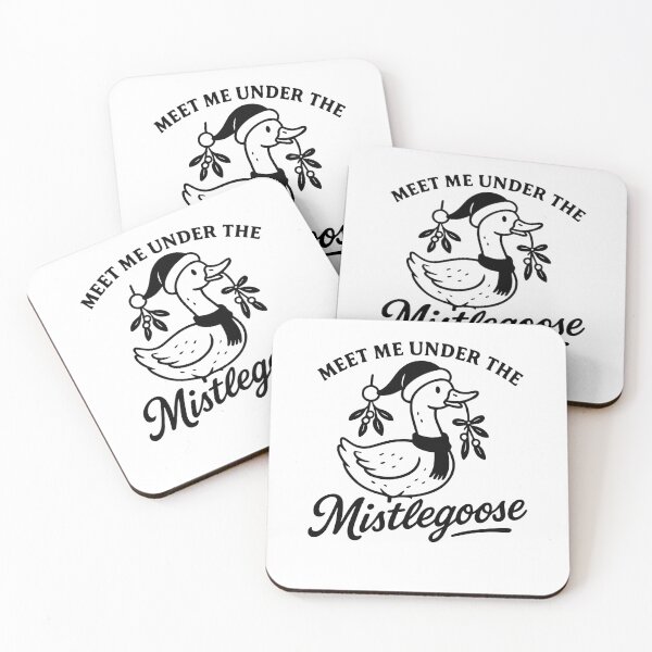Item preview, Goose Funny Family Meet Me Under Mistlegoose designed and sold by LuminOrb.