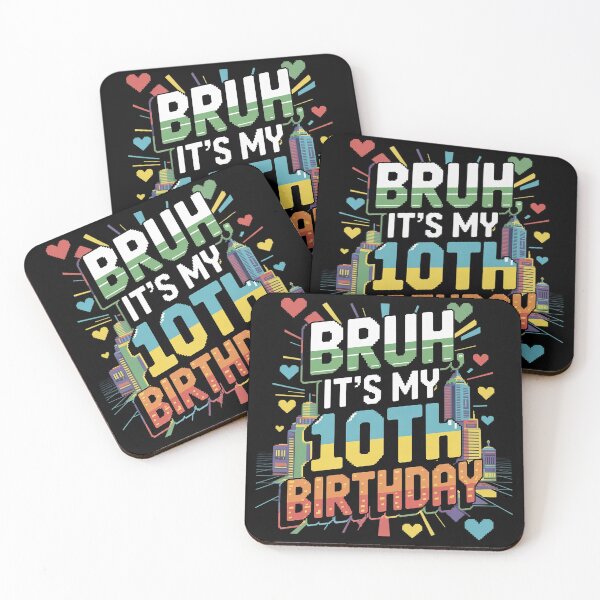 Item preview, Bruh Its My 10th Birthday Color 10 Bday Boys Girls Kid  designed and sold by MonsterBuddiess.