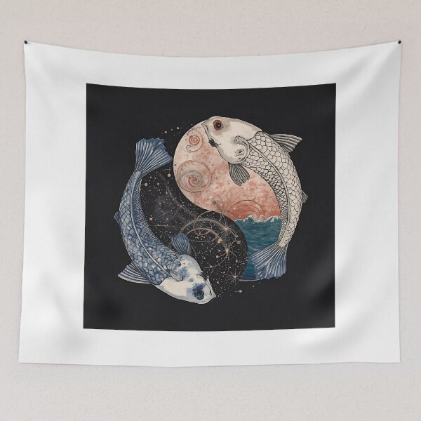 Item preview, Pisces – The Cosmic Fishes designed and sold by catcurio.