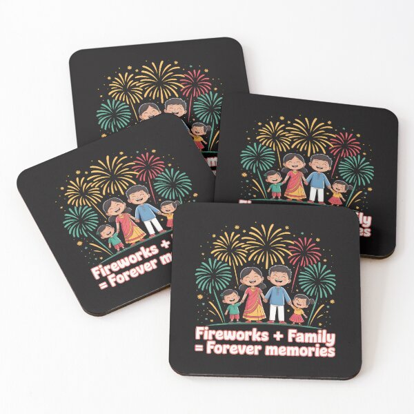 Item preview, Fireworks + Family = Forever Memories – Heartwarming Diwali Design designed and sold by Jollys-ArtShop.