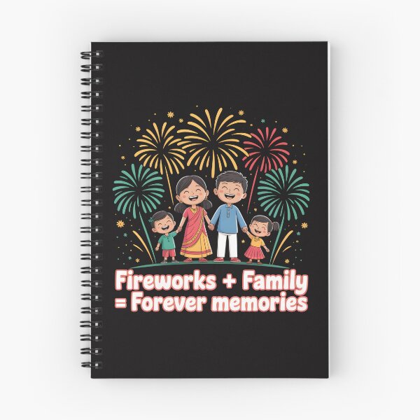 Item preview, Fireworks + Family = Forever Memories – Heartwarming Diwali Design designed and sold by Jollys-ArtShop.