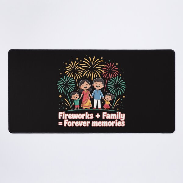 Item preview, Fireworks + Family = Forever Memories – Heartwarming Diwali Design designed and sold by Jollys-ArtShop.