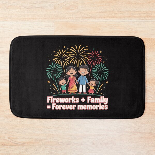 Item preview, Fireworks + Family = Forever Memories – Heartwarming Diwali Design designed and sold by Jollys-ArtShop.