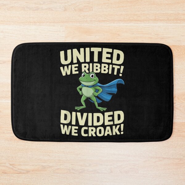 Item preview, United We Ribbit Divided We Croak Superhero Frog Teamwork Unity designed and sold by LittleNhutton.