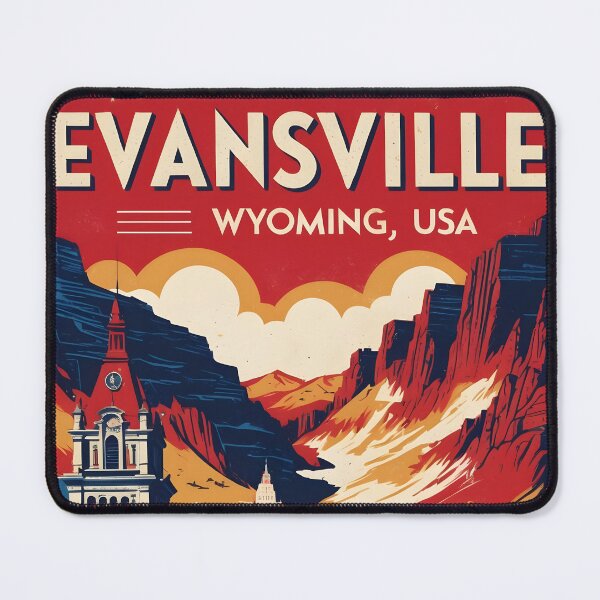 Item preview, Evansville Wyoming 1950s USA Vintage Travel Tourism designed and sold by TravelersGems.