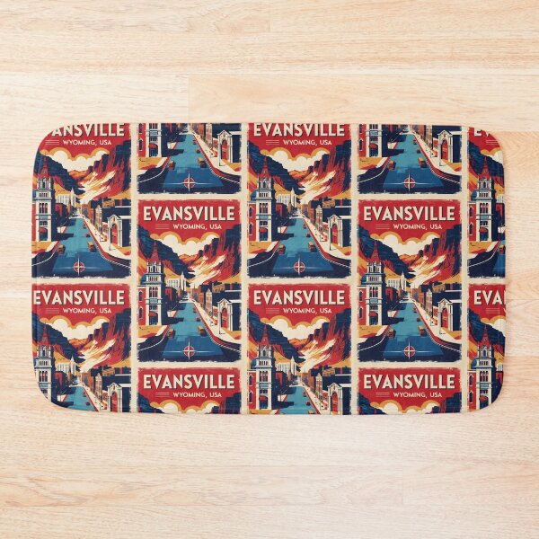 Item preview, Evansville Wyoming 1950s USA Vintage Travel Tourism designed and sold by TravelersGems.