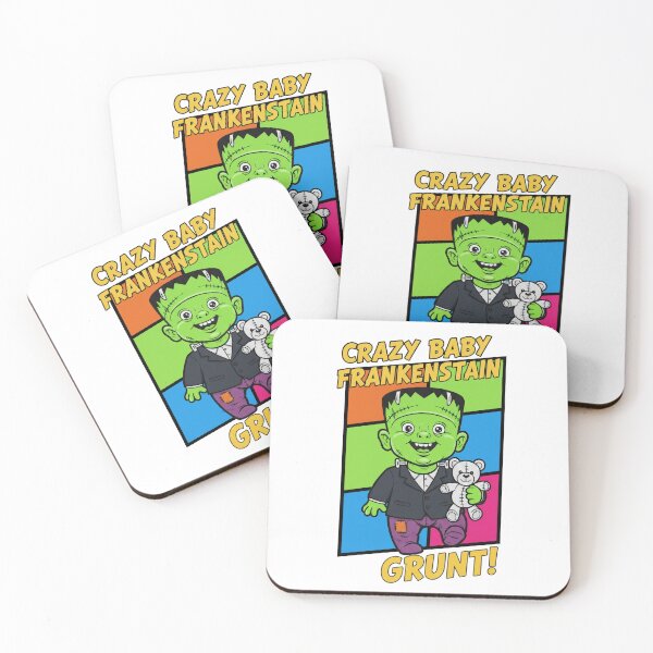 Item preview, "Crazy Baby Frankenstein Grunt!" - Adorable Little Monster with Teddy designed and sold by RefiniCoPOD.