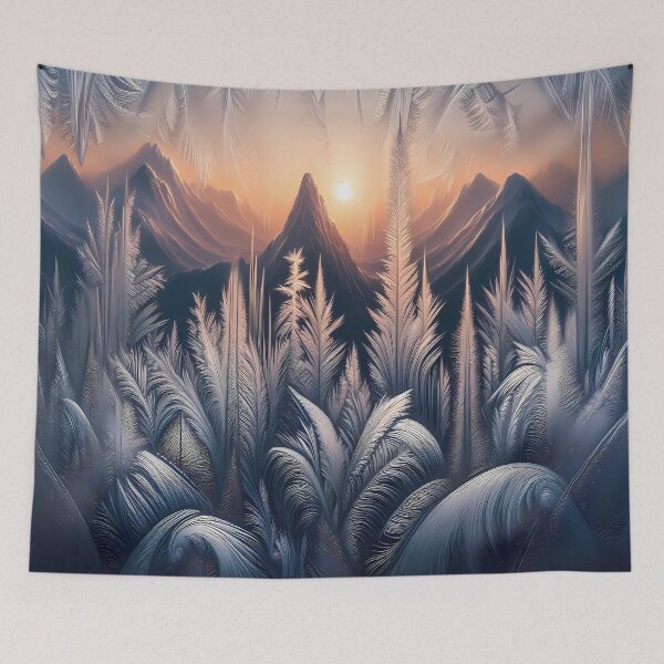 Item preview, Ice Feathers and Mountains at Dawn designed and sold by Art-Arcade6.