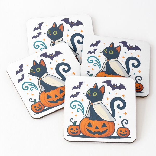 Item preview, Halloween Cat with Bat Parade designed and sold by Cat-loveparttime.