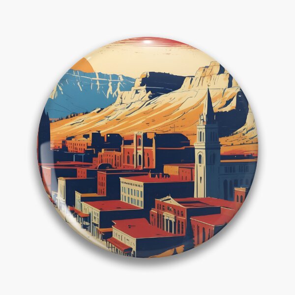 Item preview, Lander Wyoming 1950s USA Vintage Travel Tourism designed and sold by TravelersGems.