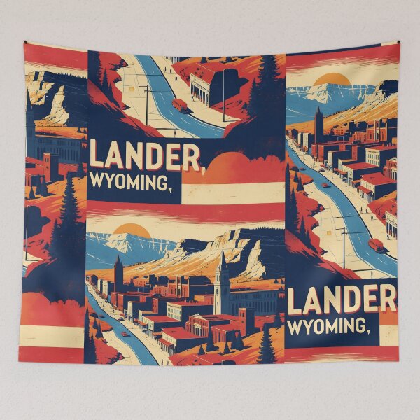 Item preview, Lander Wyoming 1950s USA Vintage Travel Tourism designed and sold by TravelersGems.