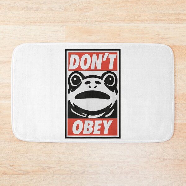 Item preview, Don't Obey Retro Frog Pop Art Parody Streetwear Rebellion Poster designed and sold by AnsadoWinu.