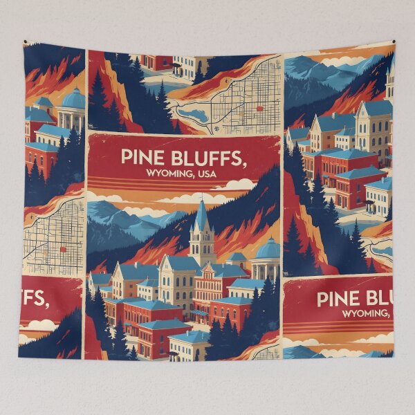 Item preview, Pine Bluffs Wyoming 1950s USA Vintage Travel Tourism designed and sold by TravelersGems.