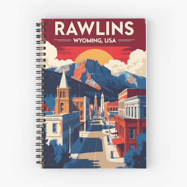 Item preview, Rawlins Wyoming 1950s USA Vintage Travel Tourism designed and sold by TravelersGems.