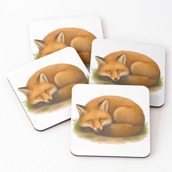 Item preview, Peaceful Sleeping Fox in Forest Nest designed and sold by DariaOltes.