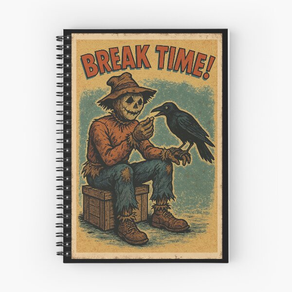 Item preview, Vintage Halloween Scarecrow Art – Retro Spooky Poster with Crow designed and sold by The Devil's Bargain.