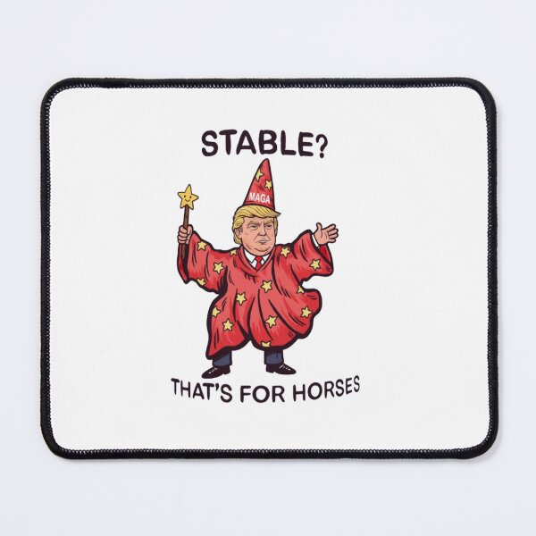 Item preview, Stable Idiot, Donald trump, King, No Kings, funnyfits70, Humor, Funny, retro, vintages, funny quotes, animal humor, designed and sold by FunnyFits70.