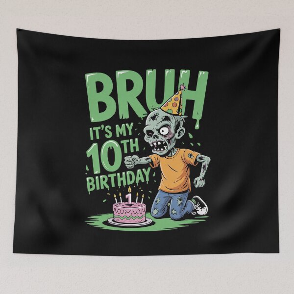 Item preview, Bruh It's My 10th Birthday Zombie Lover 10 Year Old Boys  designed and sold by HuValverdeArt.