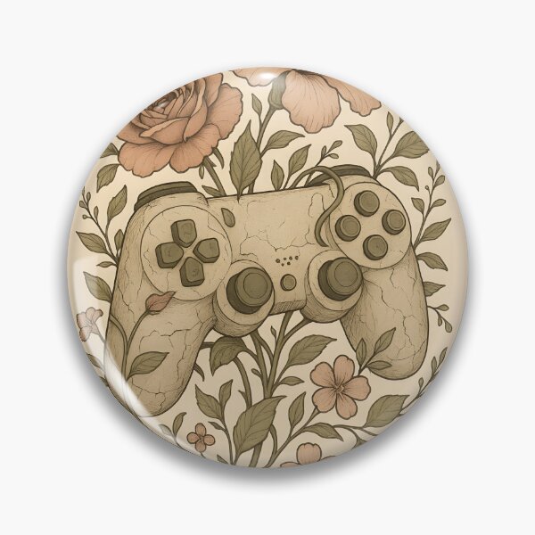 Item preview, Floral Game Controller – Botanical Vintage Ink Illustration designed and sold by VoidBloom Studio.