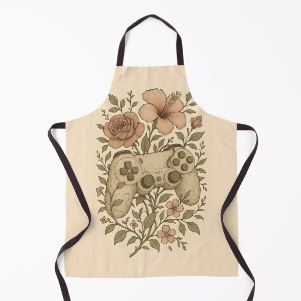 Item preview, Floral Game Controller – Botanical Vintage Ink Illustration designed and sold by VoidBloom Studio.