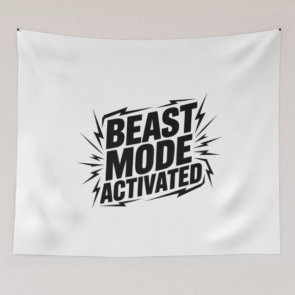 Item preview, Beast Mode Activated - Strong Typography & Bold BW T designed and sold by Reichcorp.