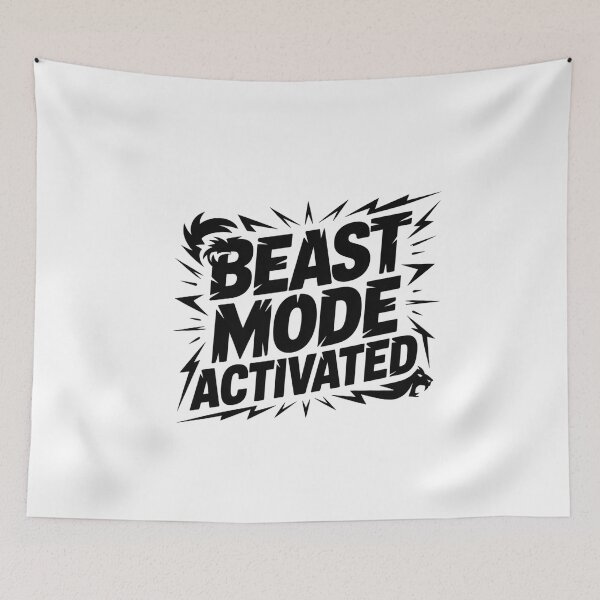 Item preview, Beast Mode Activated - Strong Typography & Bold BW T designed and sold by Reichcorp.