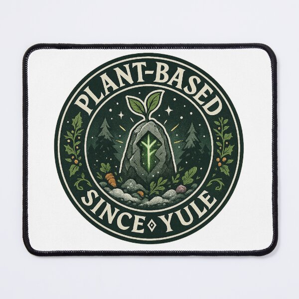 Item preview, Plant Based Since Yule - Gift for Vegan Christmas Winter Solstice Art designed and sold by Jarminis.