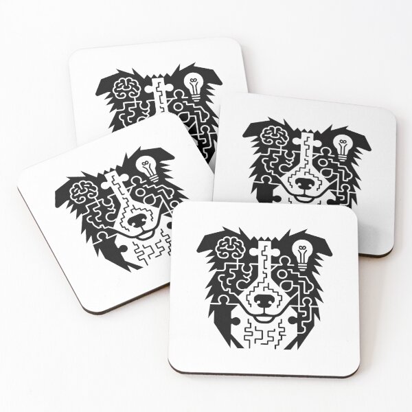Item preview, Border Collie Intelligence Geometric Smart Design Puzzle T-Shirt designed and sold by Reichcorp.