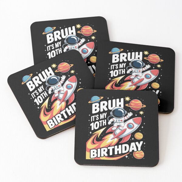 Item preview, Funny Bruh It's My 10th Birthday 10 Years Old Sign  designed and sold by HuValverdeArt.
