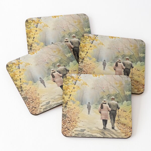 Item preview, Couple Walking in Autumn designed and sold by tomorrowsart.