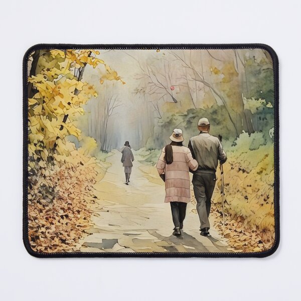 Item preview, Couple Walking in Autumn designed and sold by tomorrowsart.