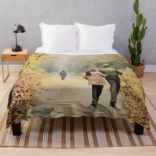 Item preview, Couple Walking in Autumn designed and sold by tomorrowsart.