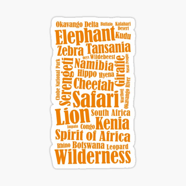 Vista previa del artículo con la obra «África Continente Aventura Fauna Fauna», diseñado y vendido por Helen-Storm.