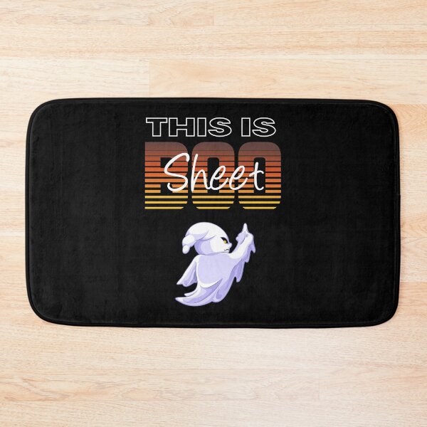 Item preview, Funny Halloween Ghost Raising Finger Says Boo Sheet Spooky Cartoon Illustration designed and sold by MONTRIS.